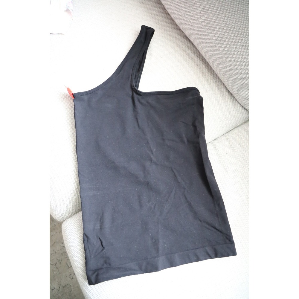 Helmut Lang Core Cutout Tank Black One Shoulder Seamless Jersey XS/S NEW